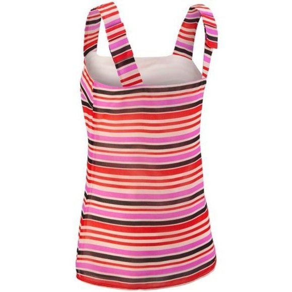 CABI #3448 Red Striped Banded Cami Tank Top sz M - Picture 3 of 11